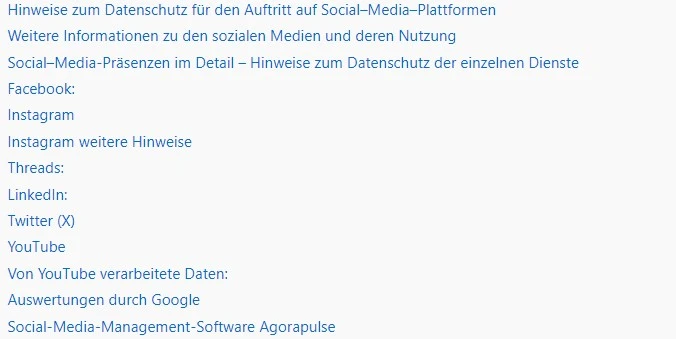 Hinweise Datenschutz Social-Media-Präsenzen von Stefan Noffke