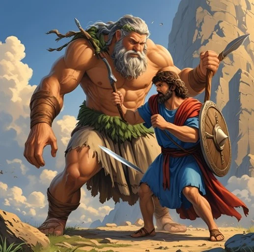 Marktmacht von Tech-Giganten - Symbolisches Bild David gegen Goliath