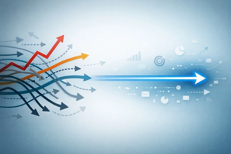 Nutzungs-und Kundendaten für zielgerichtetes Online-Marketing - Abstraktes Bild erstellt mit KI